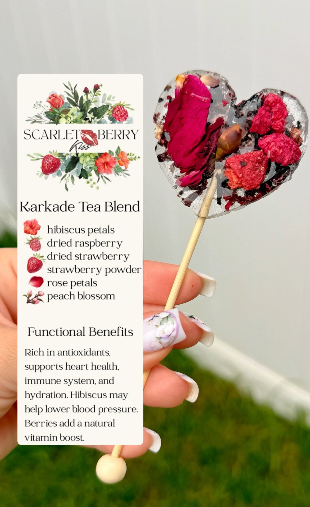 Custom Baby Shower Favors – Tea Lollipops with Personalized Tag & Ribbon – 4 Flavors
