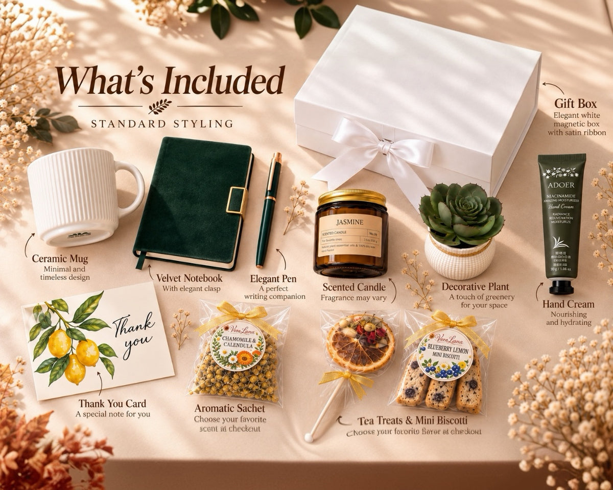 Cozy Desk Gift Box, Tea Lover Gift Set, Appreciation Gift, Corporate & Office Gift
