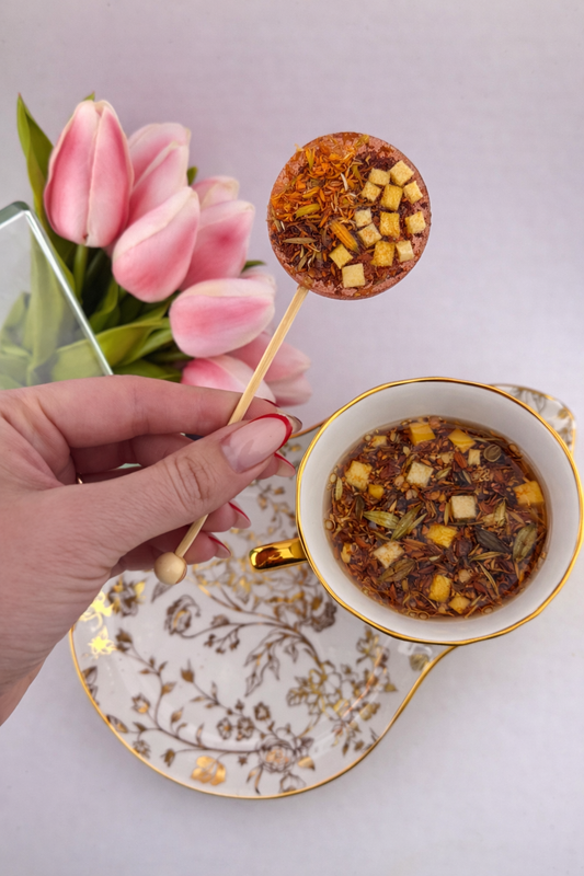 PUMPKIN ROOIBOS - Pumpkin Rooibos Herbal Tea Lollipop (Round Shape)